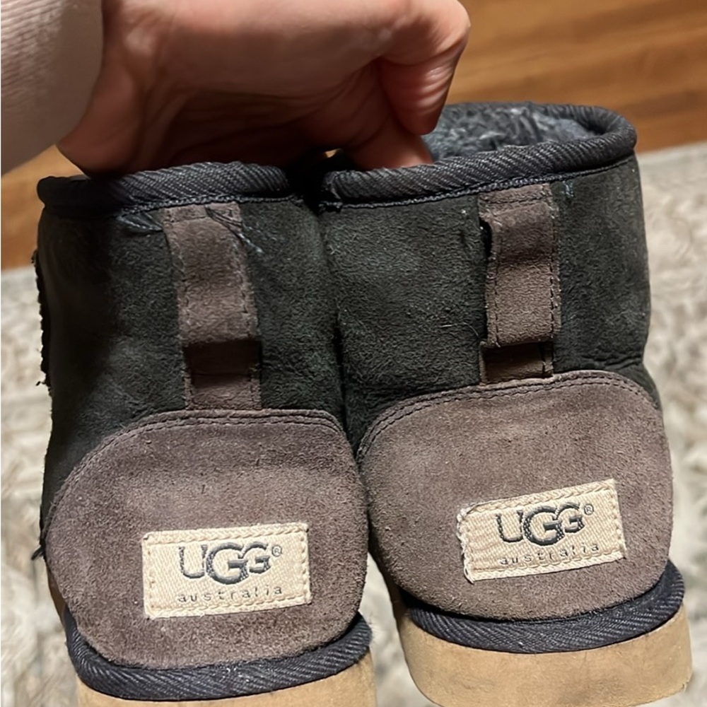 UGG Charcoal and Tan Ankle Booties